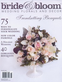 Toppers With Glitz in Bride and Bloom Magazine