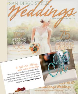 Toppers With Glitz in San Diego Style Weddings