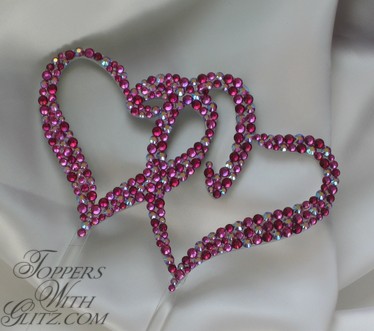 Hearts Wedding Cake Toppers