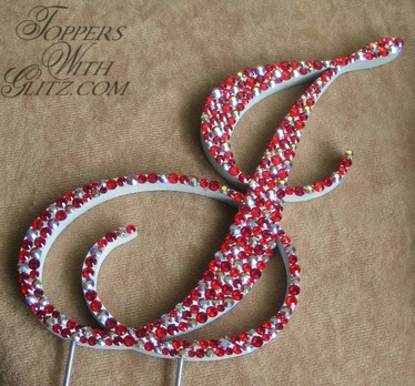 Single Initial Cake Topper