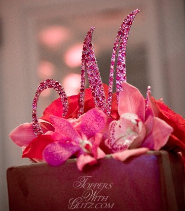 Crystal Monogram Cake Topper