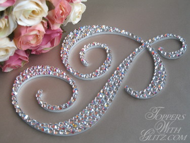 Letter Initial Cake Topper