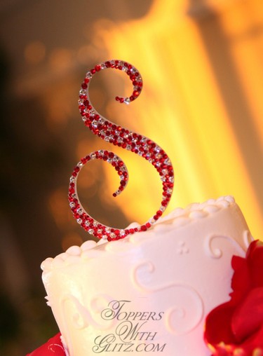 Single Initial Cake Topper