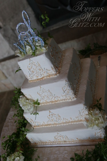 Traditional Monogram Cake Topper