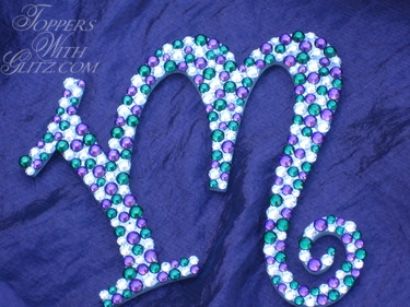 Single Initial Letter Cake Topper