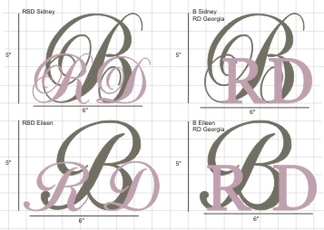 Monogram Cake Topper Example Mock