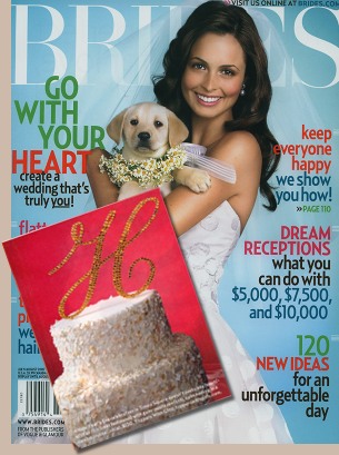 Toppers With Glitz in Brides Magazine