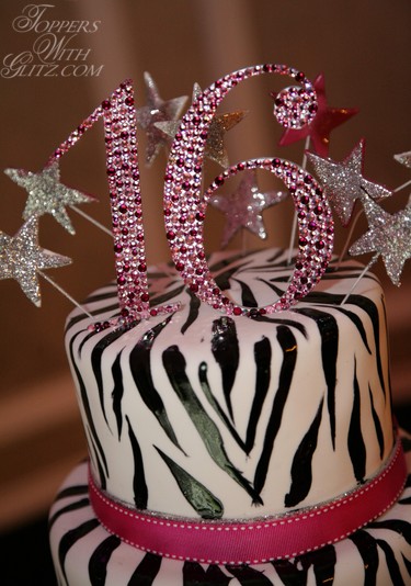 Sweet Sixteen Cake Topper in Giselle