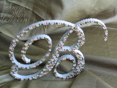 Monogram cake topper