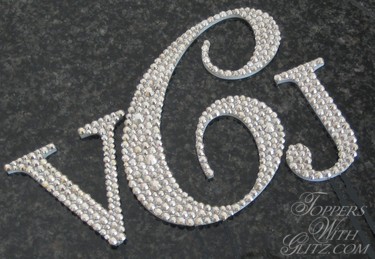 Monogram cake topper