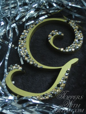 Letter cake topper