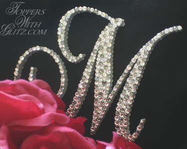 Single initial cake topper