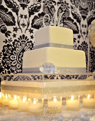Monogram cake topper