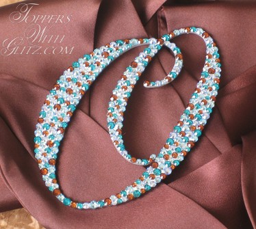Swarovski Crystal Monogram Cake Topper