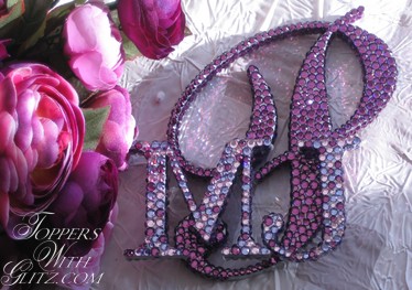 Monogram cake topper