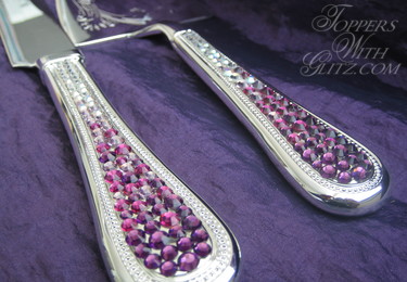 Serving set crystaled with Swarvoski crystals