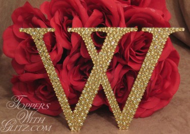 Crystal cake topper using Gold Shadow and Light Topaz
