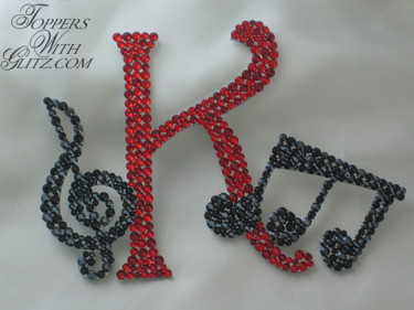 Music notes cake topper