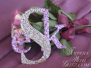 Custom monogram cake topper