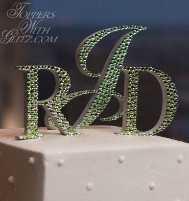 cake topper on cake with SWAROVSKI ELEMENTS