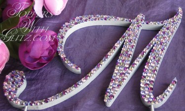 Single Initial Cake Topper